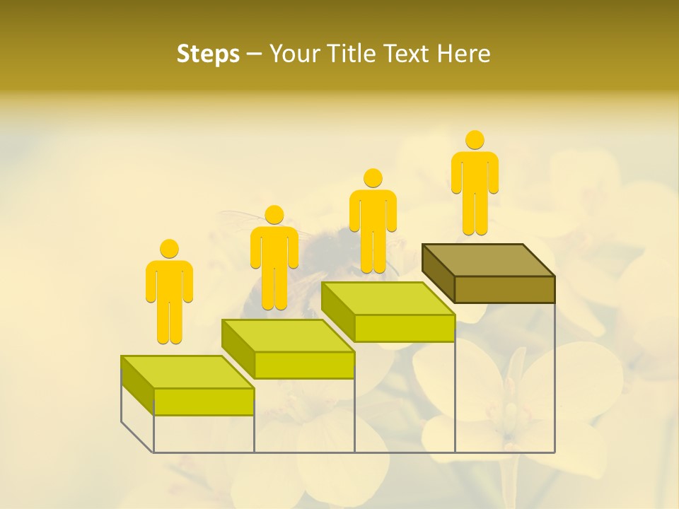 A Bee On A Yellow Flower Powerpoint Template PowerPoint Template
