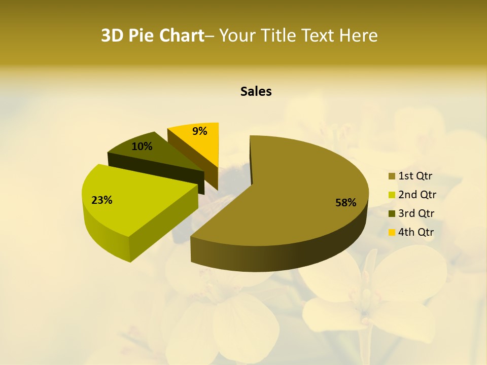 A Bee On A Yellow Flower Powerpoint Template PowerPoint Template