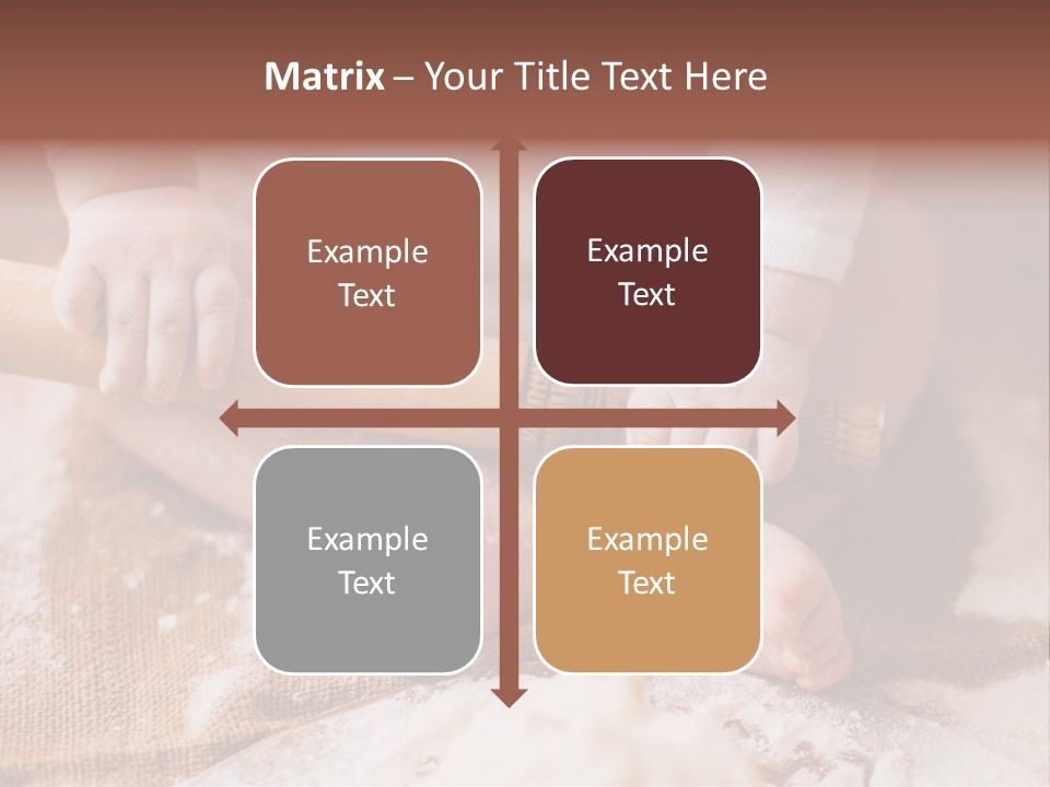 A Baby Holding A Rolling Pin On Top Of A Table PowerPoint Template