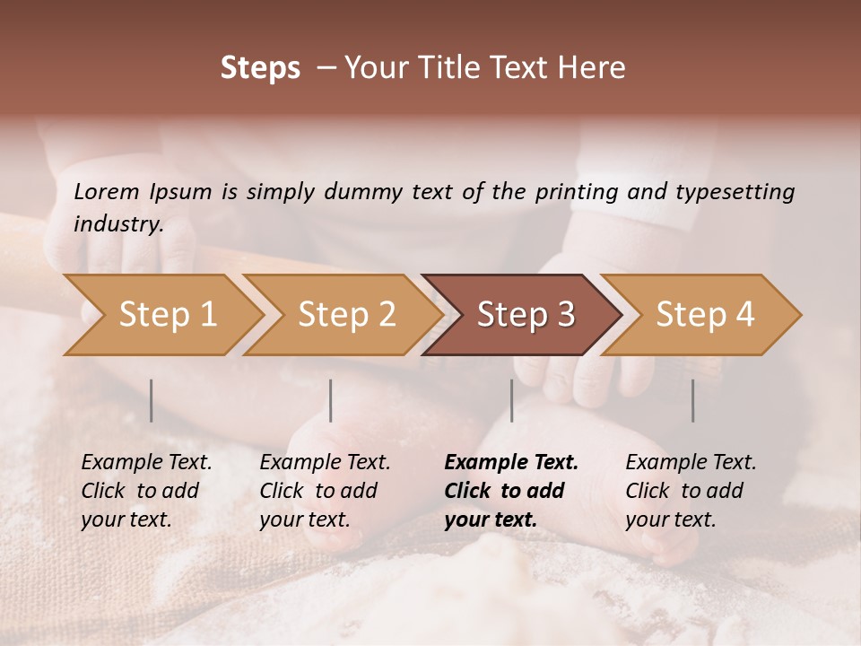 A Baby Holding A Rolling Pin On Top Of A Table PowerPoint Template