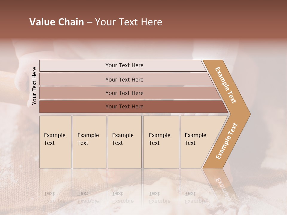 A Baby Holding A Rolling Pin On Top Of A Table PowerPoint Template