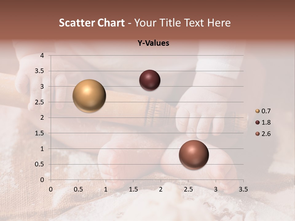 A Baby Holding A Rolling Pin On Top Of A Table PowerPoint Template