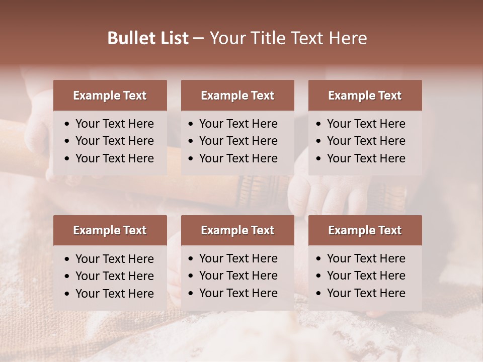 A Baby Holding A Rolling Pin On Top Of A Table PowerPoint Template