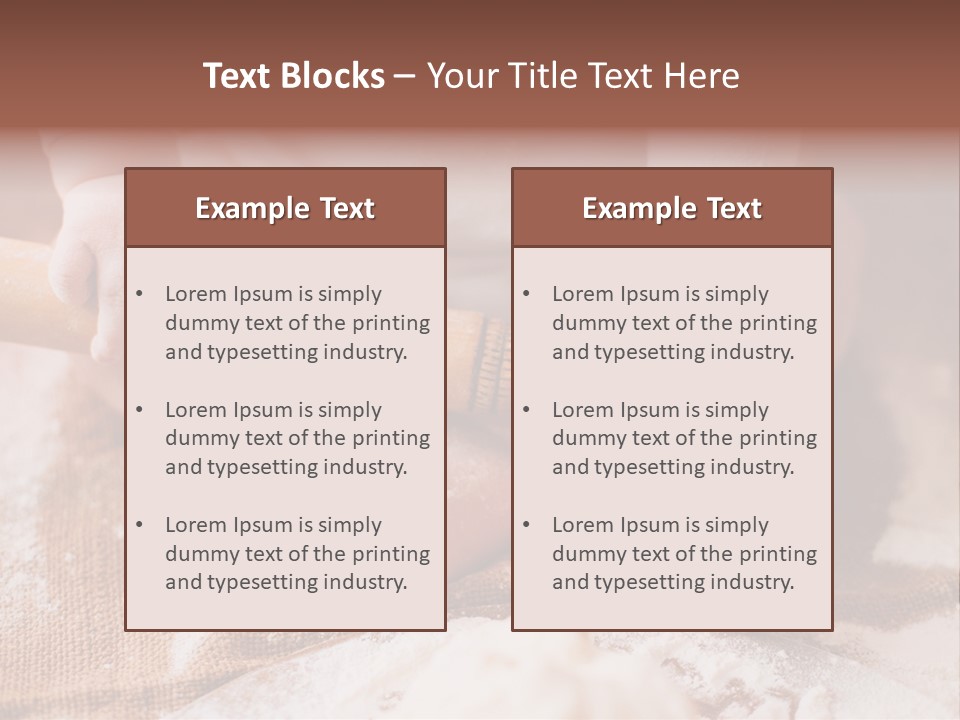 A Baby Holding A Rolling Pin On Top Of A Table PowerPoint Template