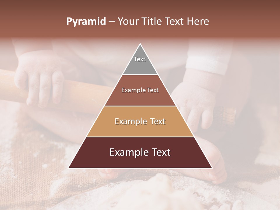 A Baby Holding A Rolling Pin On Top Of A Table PowerPoint Template