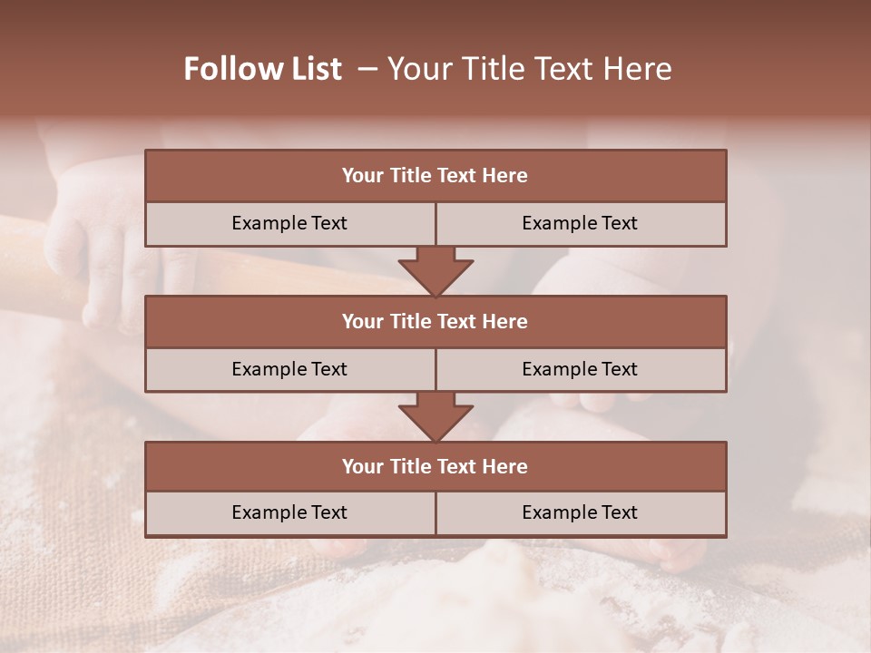 A Baby Holding A Rolling Pin On Top Of A Table PowerPoint Template