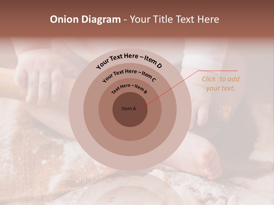 A Baby Holding A Rolling Pin On Top Of A Table PowerPoint Template