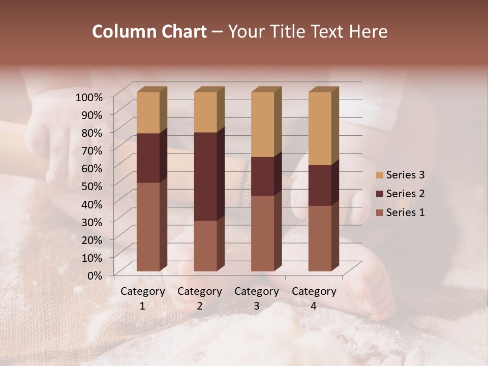 A Baby Holding A Rolling Pin On Top Of A Table PowerPoint Template