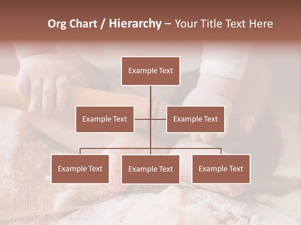 A Baby Holding A Rolling Pin On Top Of A Table PowerPoint Template