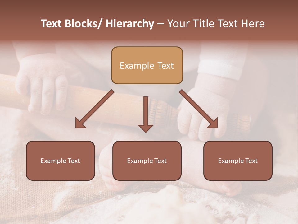 A Baby Holding A Rolling Pin On Top Of A Table PowerPoint Template