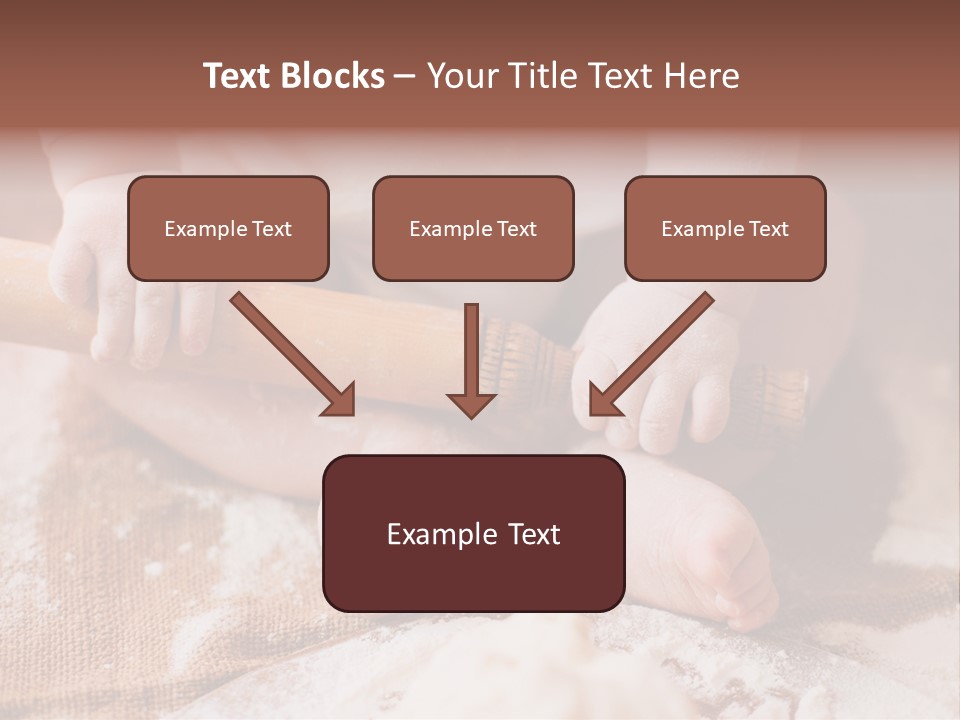 A Baby Holding A Rolling Pin On Top Of A Table PowerPoint Template