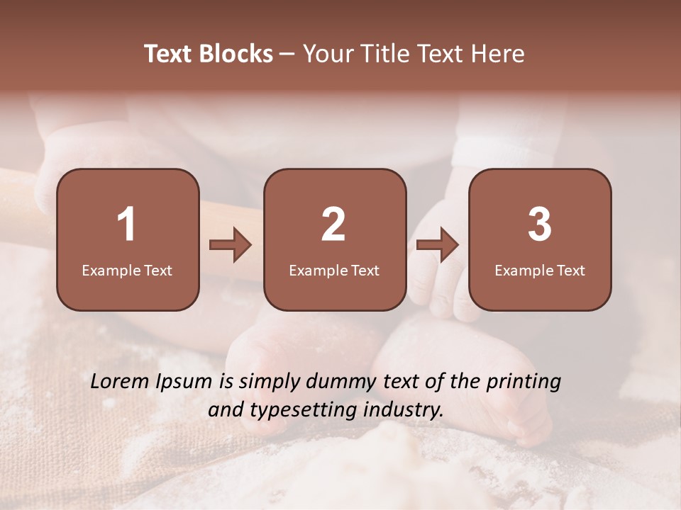 A Baby Holding A Rolling Pin On Top Of A Table PowerPoint Template