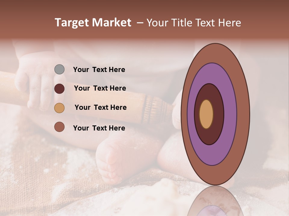 A Baby Holding A Rolling Pin On Top Of A Table PowerPoint Template