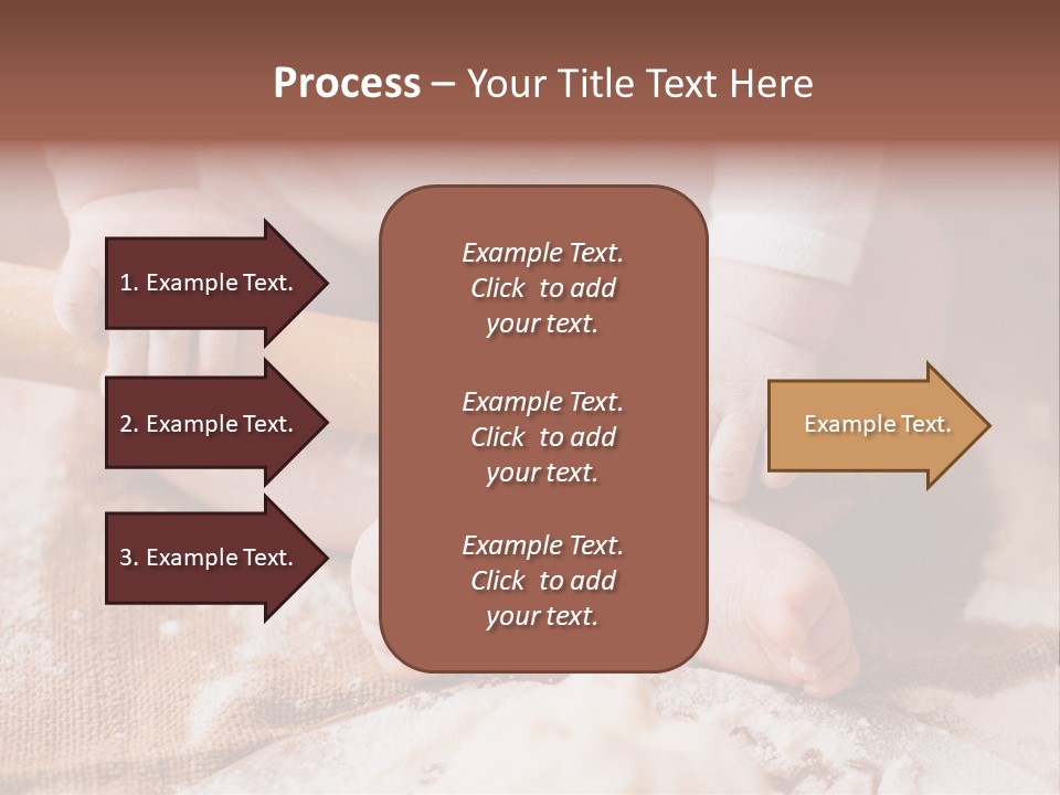 A Baby Holding A Rolling Pin On Top Of A Table PowerPoint Template