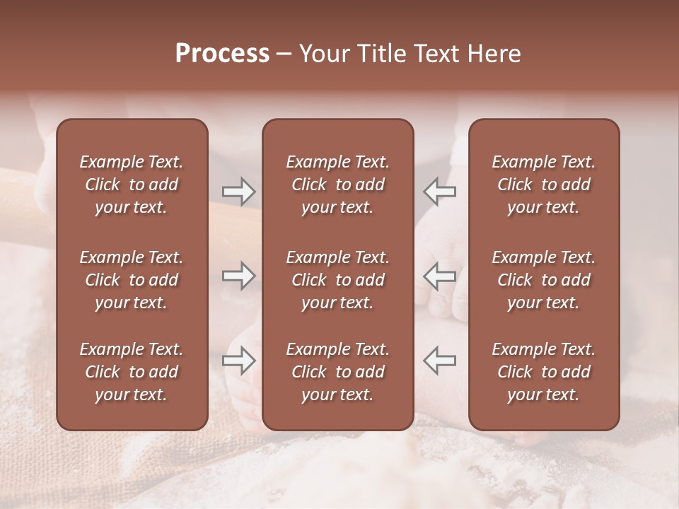 A Baby Holding A Rolling Pin On Top Of A Table PowerPoint Template