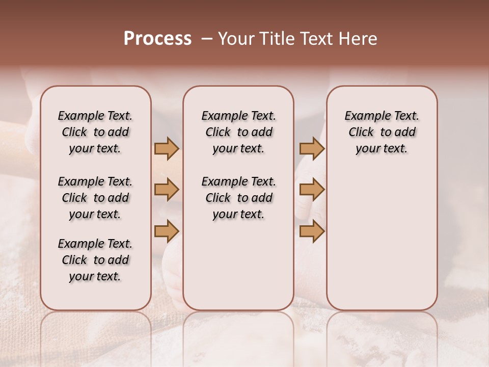 A Baby Holding A Rolling Pin On Top Of A Table PowerPoint Template