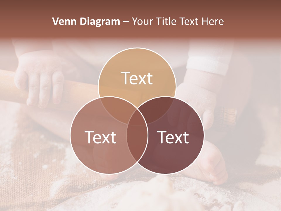 A Baby Holding A Rolling Pin On Top Of A Table PowerPoint Template