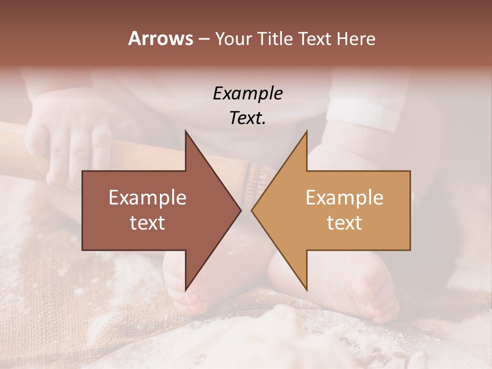 A Baby Holding A Rolling Pin On Top Of A Table PowerPoint Template
