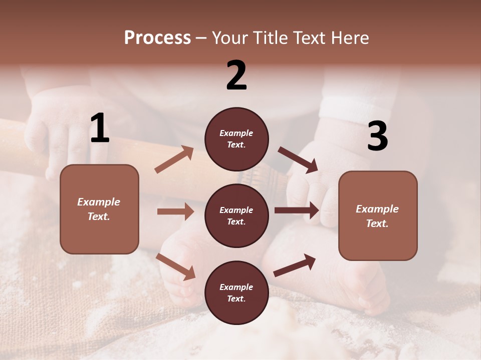A Baby Holding A Rolling Pin On Top Of A Table PowerPoint Template