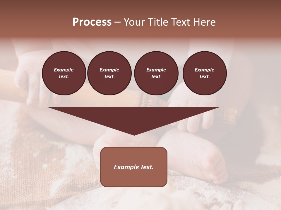 A Baby Holding A Rolling Pin On Top Of A Table PowerPoint Template