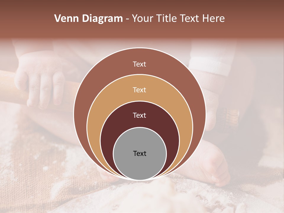 A Baby Holding A Rolling Pin On Top Of A Table PowerPoint Template