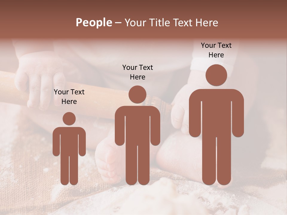 A Baby Holding A Rolling Pin On Top Of A Table PowerPoint Template