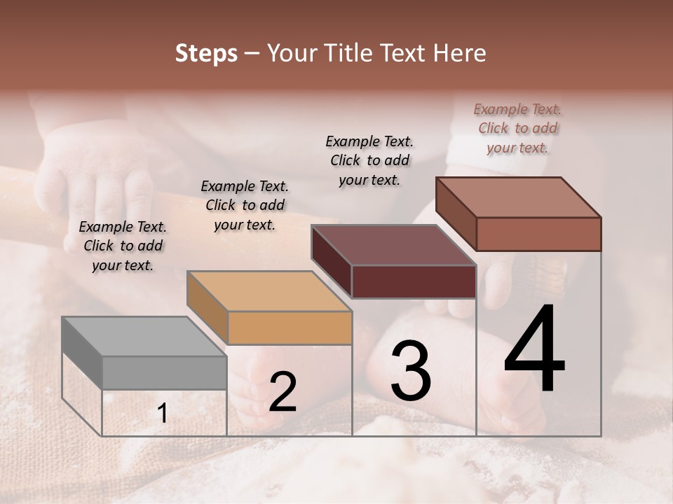A Baby Holding A Rolling Pin On Top Of A Table PowerPoint Template