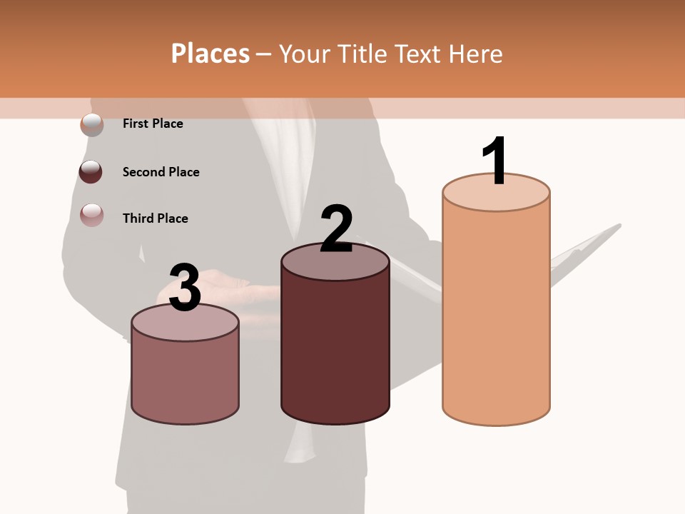 A Man In A Suit Holding A Folder PowerPoint Template