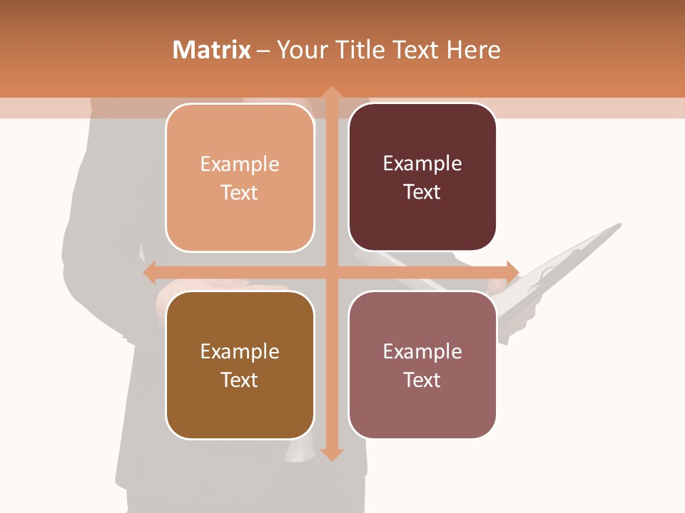 A Man In A Suit Holding A Folder PowerPoint Template