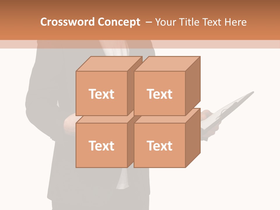 A Man In A Suit Holding A Folder PowerPoint Template