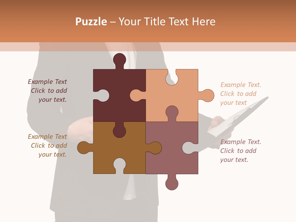 A Man In A Suit Holding A Folder PowerPoint Template