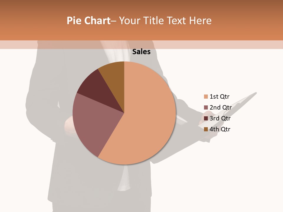 A Man In A Suit Holding A Folder PowerPoint Template