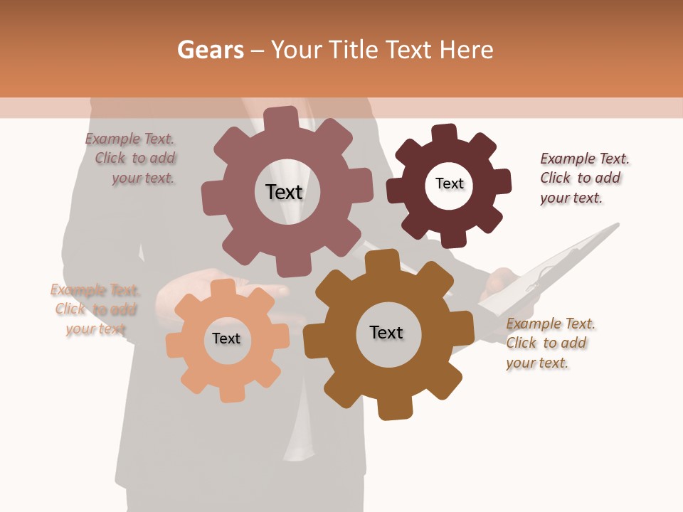 A Man In A Suit Holding A Folder PowerPoint Template