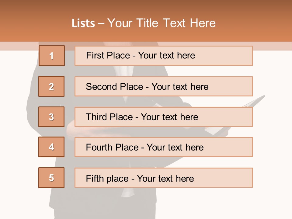 A Man In A Suit Holding A Folder PowerPoint Template