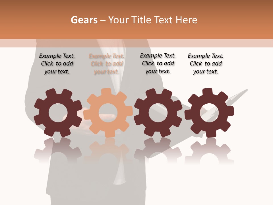 A Man In A Suit Holding A Folder PowerPoint Template