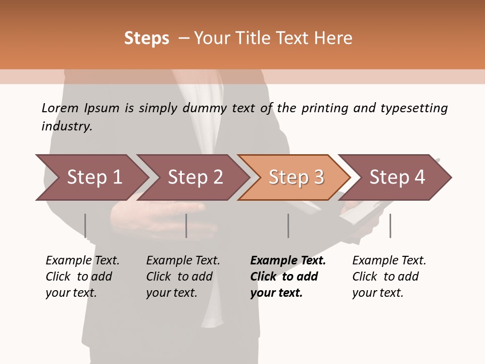 A Man In A Suit Holding A Folder PowerPoint Template