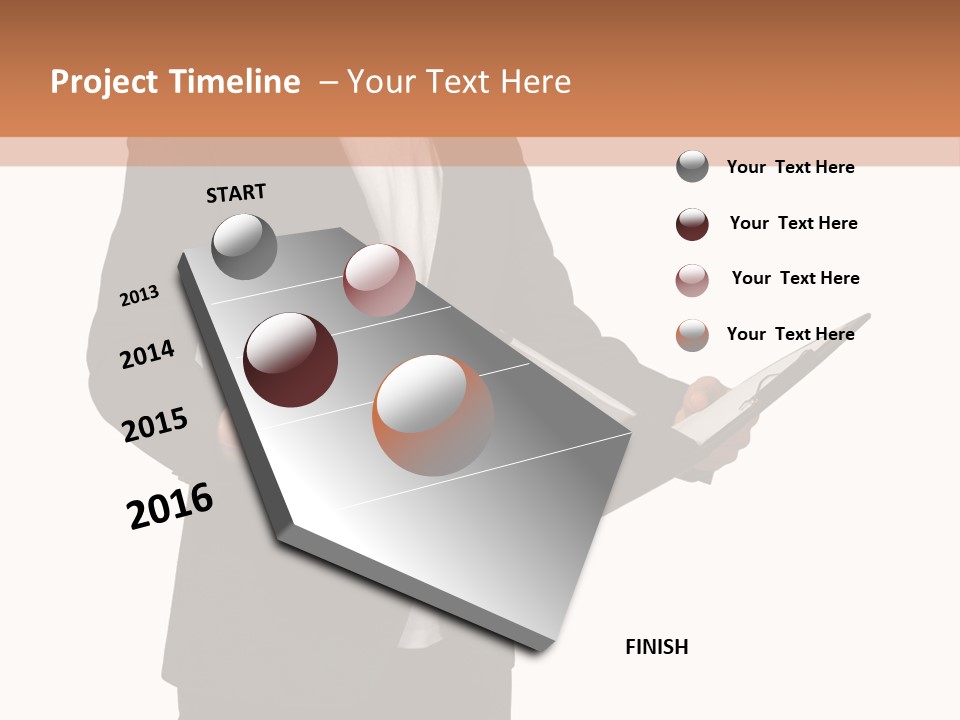 A Man In A Suit Holding A Folder PowerPoint Template