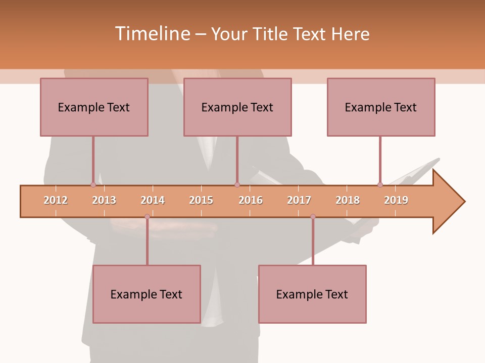 A Man In A Suit Holding A Folder PowerPoint Template