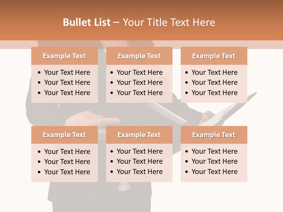 A Man In A Suit Holding A Folder PowerPoint Template