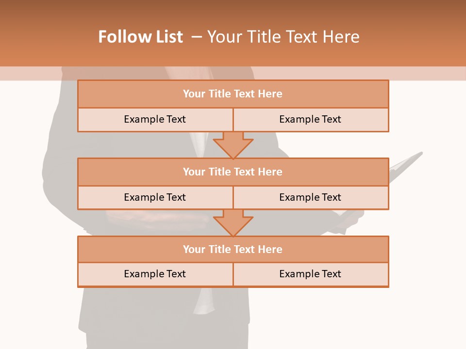 A Man In A Suit Holding A Folder PowerPoint Template