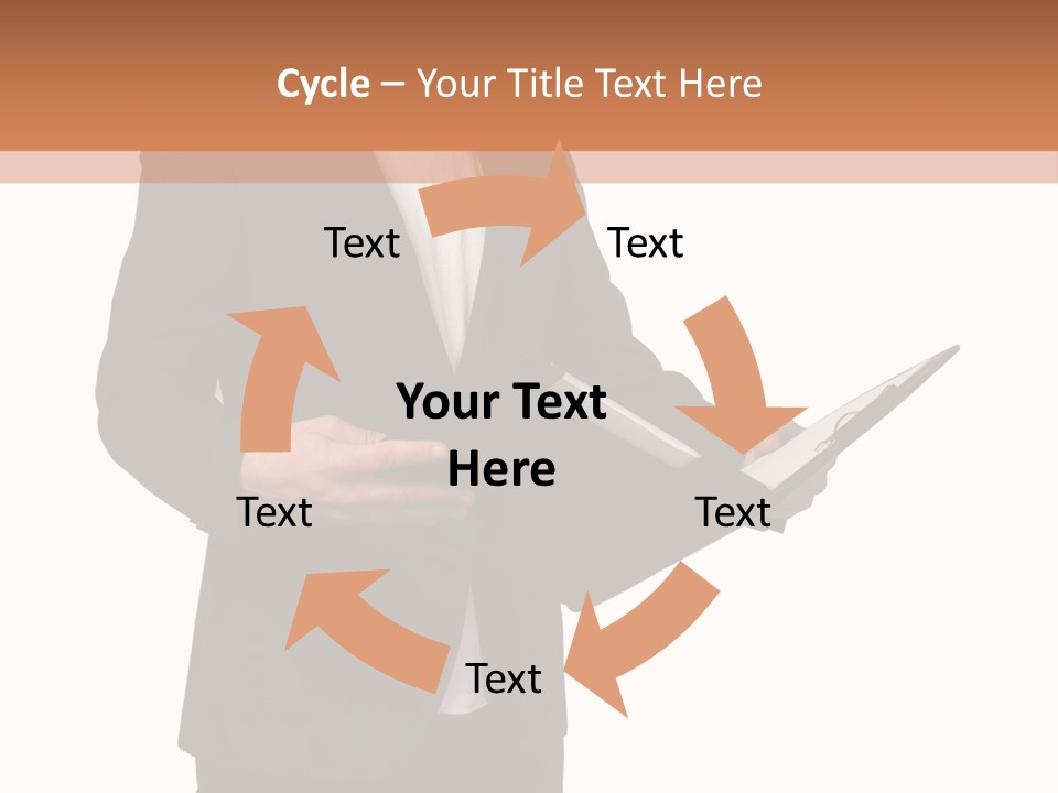 A Man In A Suit Holding A Folder PowerPoint Template