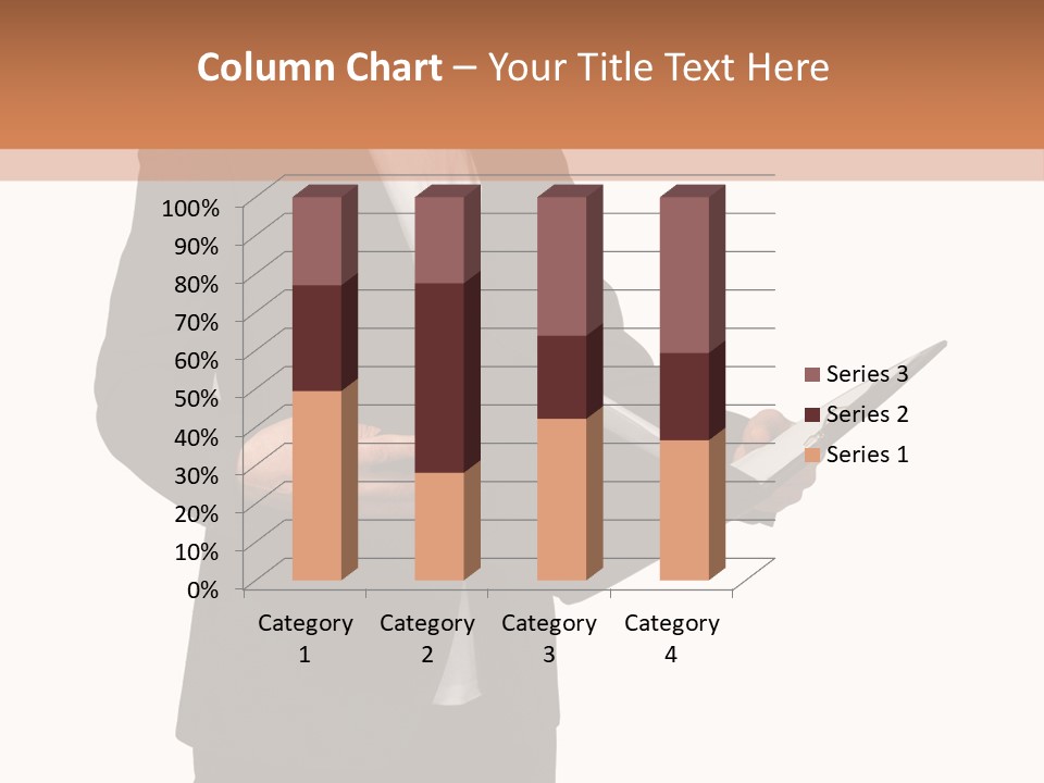 A Man In A Suit Holding A Folder PowerPoint Template