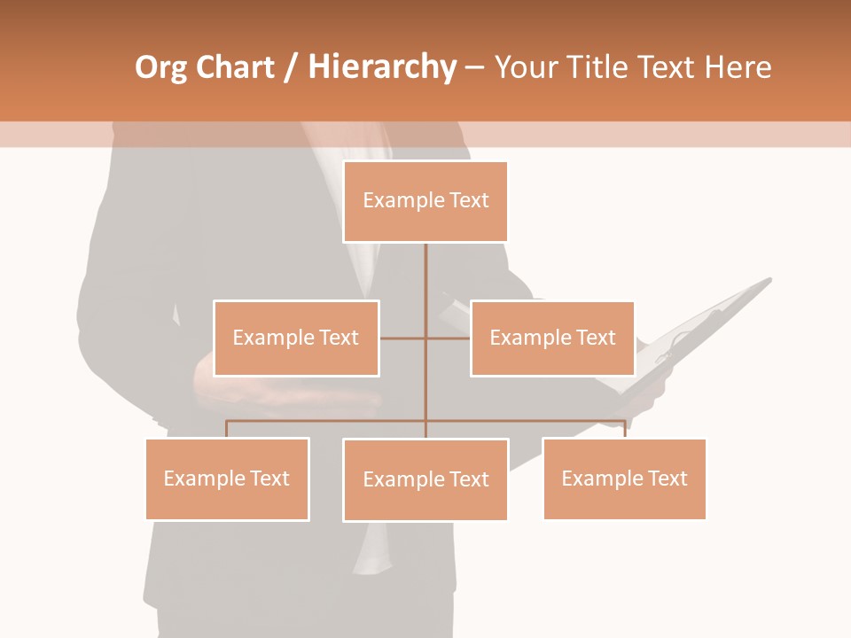 A Man In A Suit Holding A Folder PowerPoint Template
