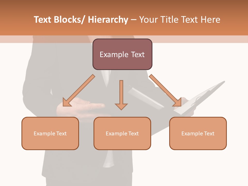 A Man In A Suit Holding A Folder PowerPoint Template