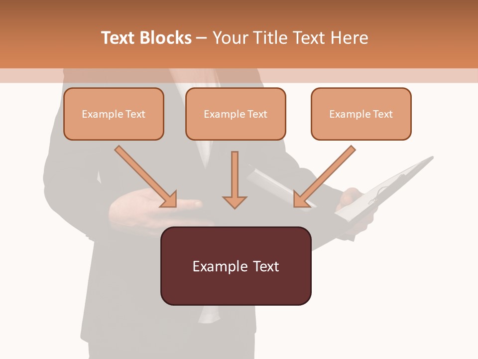 A Man In A Suit Holding A Folder PowerPoint Template