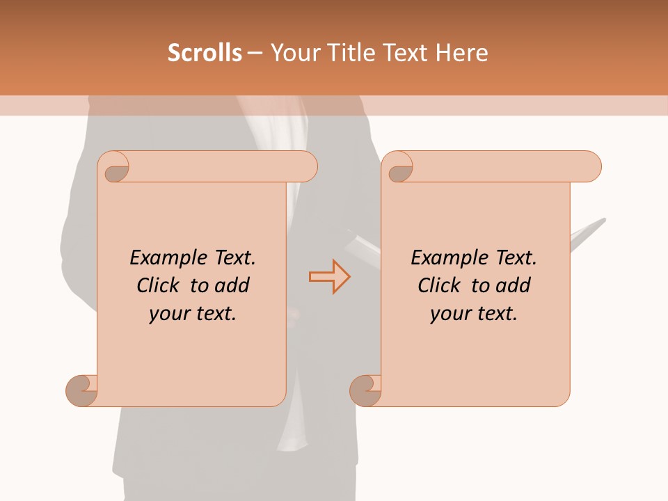 A Man In A Suit Holding A Folder PowerPoint Template