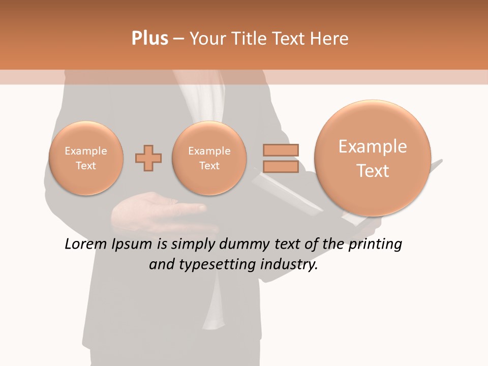 A Man In A Suit Holding A Folder PowerPoint Template
