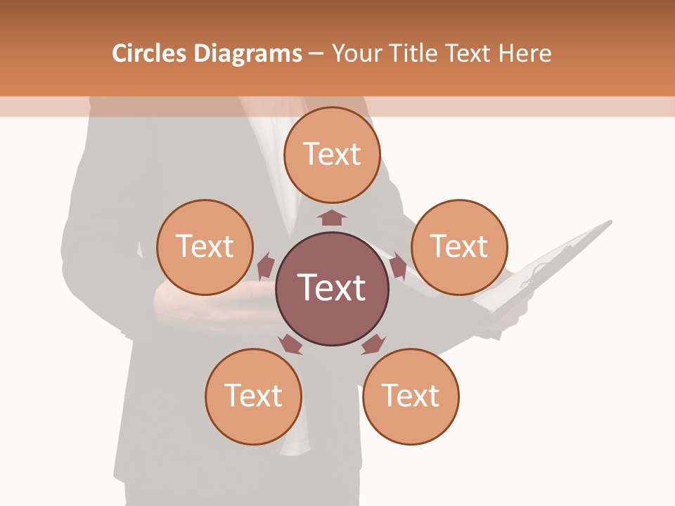 A Man In A Suit Holding A Folder PowerPoint Template