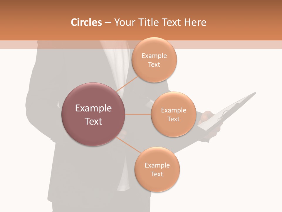 A Man In A Suit Holding A Folder PowerPoint Template