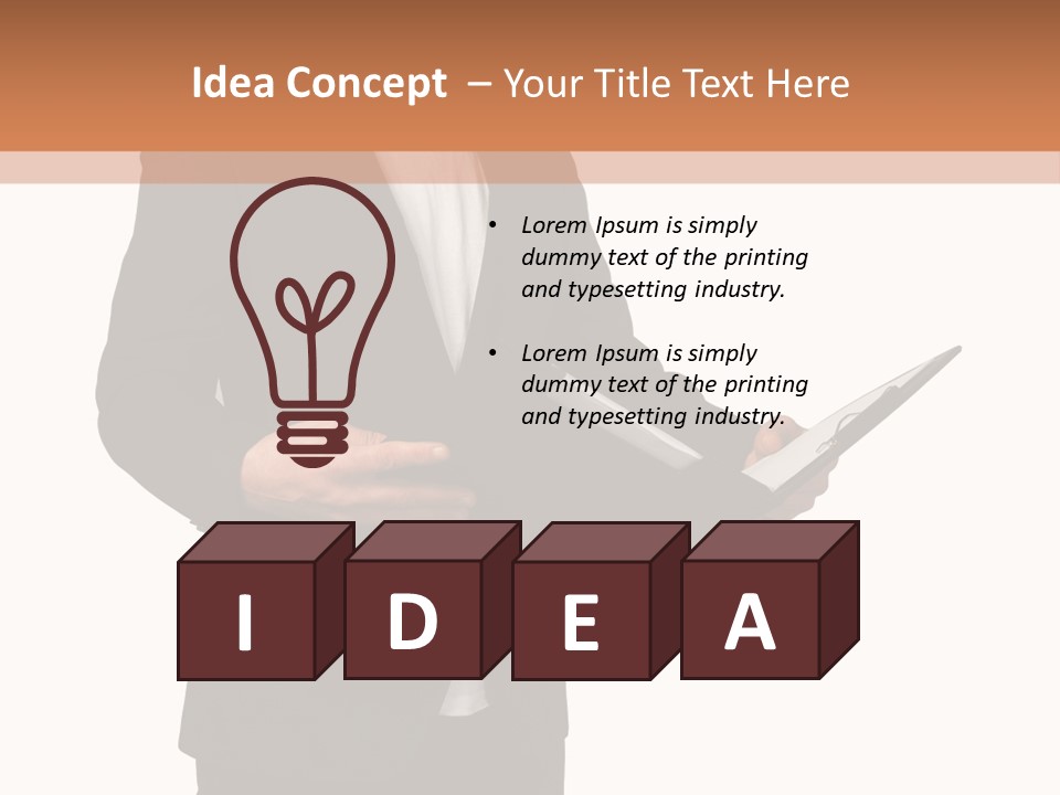 A Man In A Suit Holding A Folder PowerPoint Template